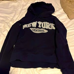 Navy blue graphic hoodie